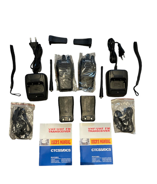 Baofeng - Walkie Talkie - 2 Stuks - 446 Mhz - 16 Kanalen - Met LED Zaklamp