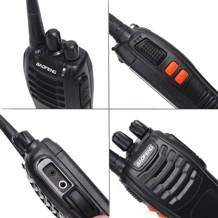 Baofeng - Walkie Talkie - 2 Stuks - 446 Mhz - 16 Kanalen - Met LED Zaklamp